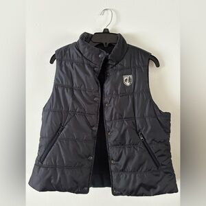 American Eagle Navy Blue Cozy Fleece Lined Casual Puffer Vest size large